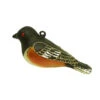 4.5" Green And Orange Rufous Sided Towee Hanging Glass Ornament -Christmas Decoration Store dgold cobanec437 94518.1588354454
