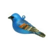 4.5" Blue Grosbeak Hanging Glass Ornament