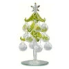 6" Green And Clear Glass Tree With Crystal Round Ornaments - 33480463 -Christmas Decoration Store dgold xm 1030 49706.1588406116