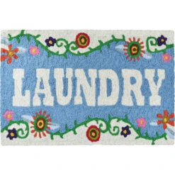1.5' X 2.5' Laundry Room Rectangular Area Throw Rug