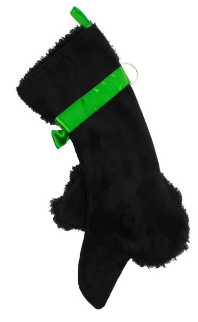 22" Green And Black Poodle Dog Christmas Stocking 5 22" Green And Black Poodle Dog Christmas Stocking - Image 3