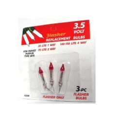 15-Count Clear Mini Flasher Push-In Christmas Replacement Bulbs, 3.5 Volt