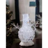 Set Of 2 Clear And Silver Contemporary Small Silver Glitter Snowman LED Lighted Tabletop Decor -Christmas Decoration Store dice 10101 34128.1588406046