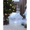 Set Of 2 Clear Wide Church Christmas LED Lighted Tabletop Decor 9.75" 1 Set Of 2 Clear Wide Church Christmas LED Lighted Tabletop Decor 9.75" -Christmas Decoration Store dice 98438 79634.1588406041