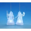 Set Of 4 Clear LED Lighted Father Christmas Hanging Ornaments 3.25" - 33834852