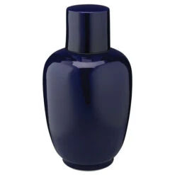 15” Navy Blue Ceramic Dynasty Vase - Medium