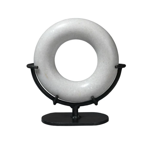 11.25" White Small Marble Ring 3 11.25" White Small Marble Ring