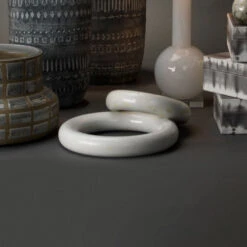 11.25" White Small Marble Ring 8 11.25" White Small Marble Ring -Christmas Decoration Store djamie 7ring smwh 3 09573.1599873108