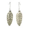 Set Of 2 Silver And Green Pinecone Hanging Christmas Ornaments 4" -Christmas Decoration Store dlow sn7530 82199.1588393579
