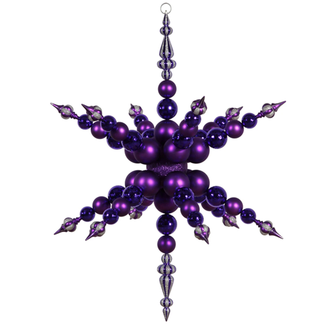43" Purple Commercial Shatterproof 3D Snowflake Christmas Ornament 3 43" Purple Commercial Shatterproof 3D Snowflake Christmas Ornament