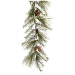 Pack Of 2 Green And Brown Pine Cone Artificial Garlands 72” - 32819712