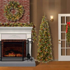 Christmas Central 9' X 10" Pre-Lit Crestwood Spruce Artificial Christmas Garland - Clear Lights -Christmas Decoration Store dnat20cw7 306 9a 1 4 11231.1664033308