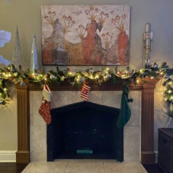 Christmas Central 9' X 10" Pre-Lit Crestwood Spruce Artificial Christmas Garland - Clear Lights -Christmas Decoration Store dnat20cw7 306 9a 1 cxpic 09882.1675850355