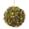 Christmas Central 12" Pre-Lit Artificial Kissing Ball Ornament - Warm White LED Lights -Christmas Decoration Store dnat20cw7 318 12b 1 65888.1665174052