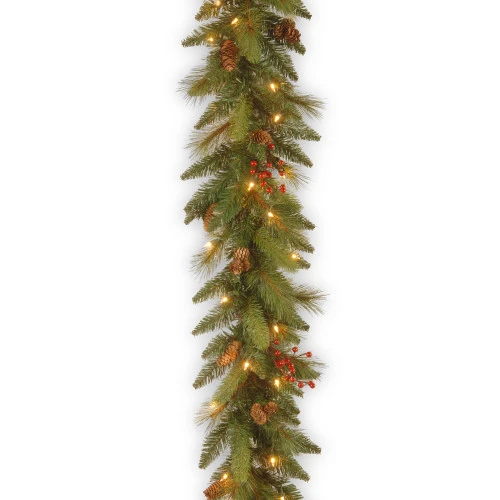 6' X 12" Pre-Lit Long Needle Pine Cone Artificial Christmas Garland– Clear Lights 3 6' X 12" Pre-Lit Long Needle Pine Cone Artificial Christmas Garland– Clear Lights