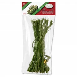 50 White Bulb Outdoor LED Illuminate Light Set - Green Wire