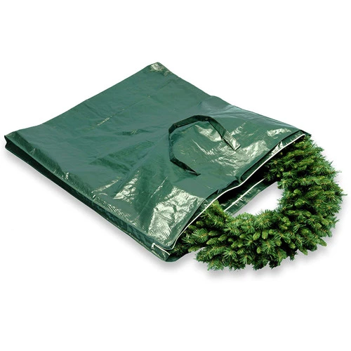 Christmas Central 13" Green Heavy Duty Wreath And Garland Storage Bag With Handles And Zipper 2 Christmas Central 13" Green Heavy Duty Wreath And Garland Storage Bag With Handles And Zipper