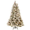 Christmas Central 7.5’ Pre-Lit Snowy Bedford Pine Artificial Christmas Tree, White Lights -Christmas Decoration Store dnat20sbe1 309 75 91333.1588398497