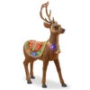 49" Brown And Gold Pre-lit Standing Reindeer Christmas Decoration - Multi Color LED Lights -Christmas Decoration Store dnat bg 19245ar1 1 48490.1587645163