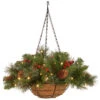 16" Pre-Lit Green Crestwood Spruce Hanging Christmas Decor With White LED Lights -Christmas Decoration Store dnat cw7 300 16h b1 1 19918.1664899527