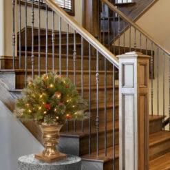 Christmas Central 2' Pre-lit Crestwood Spruce Porch Bush Artificial Christmas Tree, Clear Lights -Christmas Decoration Store dnat cw7 300 24p 2 26584.1631810848