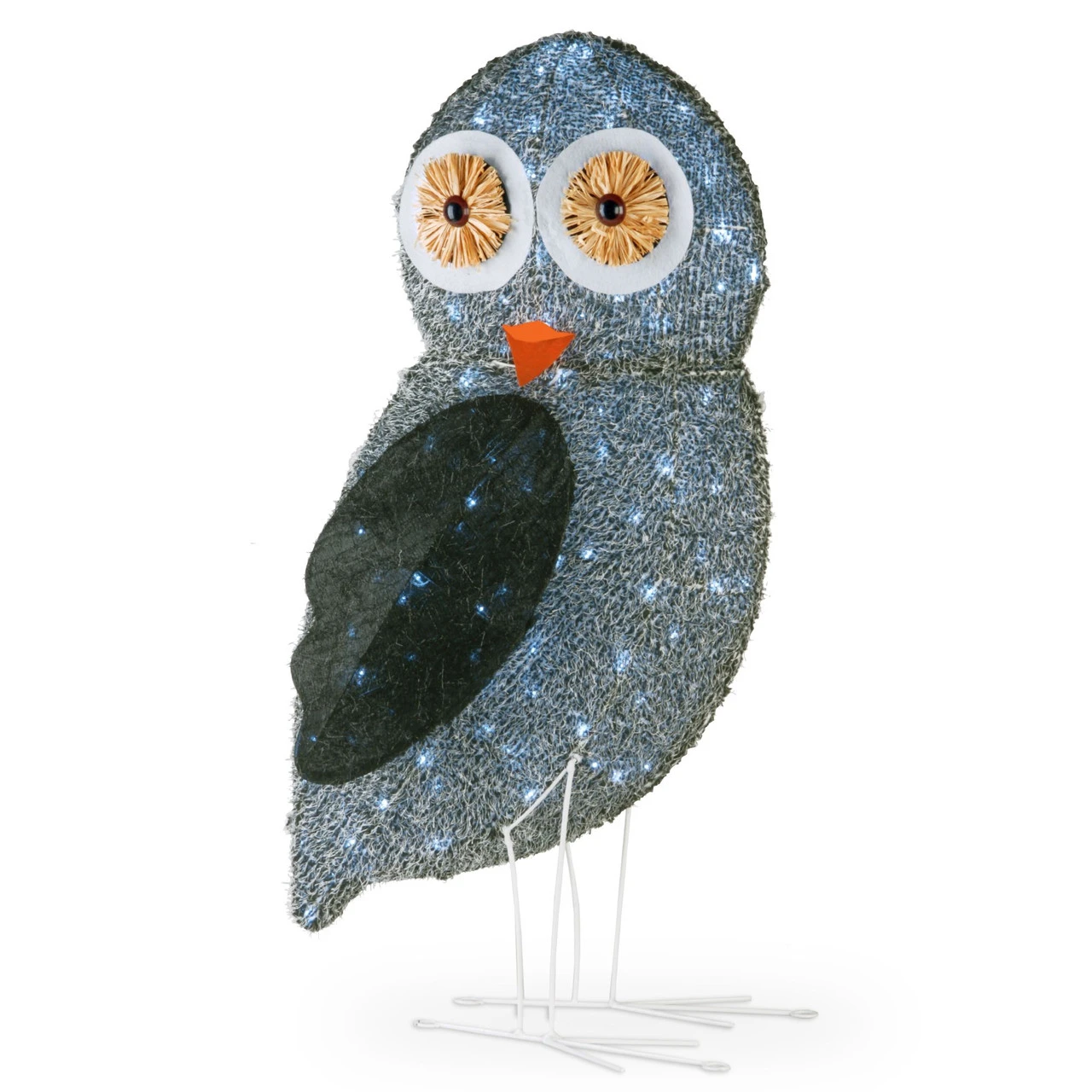 Christmas Central 37" Gray LED Lighted Fuzzy Owl Outdoor Christmas Decoration 3 Christmas Central 37" Gray LED Lighted Fuzzy Owl Outdoor Christmas Decoration