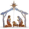 Christmas Central 72" White And Brown LED Lights Nativity Scene Christmas Tabletop Decor -Christmas Decoration Store dnat df 250001u 53121.1587645160
