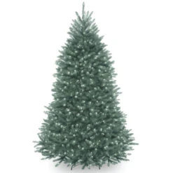 Christmas Central 7' Pre-Lit Dunhill Blue Fir Hinged Artificial Christmas Tree - Clear Lights