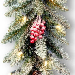 Christmas Central 9' X 10" Pre-Lit Dunhill Fir Artificial Christmas Garland With Red Berries – Clear Lights 8 Christmas Central 9' X 10" Pre-Lit Dunhill Fir Artificial Christmas Garland With Red Berries – Clear Lights -Christmas Decoration Store dnat duf 300 9a 1 3 80588.1631812952