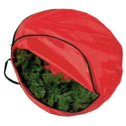 30" Red And Black Christmas Wreath Protective Storage Bag 11 30" Red And Black Christmas Wreath Protective Storage Bag -Christmas Decoration Store dnat dy16 77013 1 5 55255.1631810522