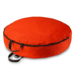 30" Red And Black Christmas Wreath Protective Storage Bag