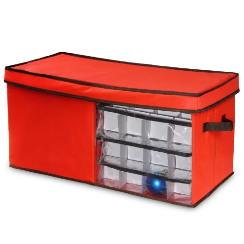 25" Red And Black Solid Christmas Ornament Storage Bag 3 25" Red And Black Solid Christmas Ornament Storage Bag