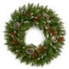 Christmas Central Frosted Pinecones And Berry Artificial Christmas Wreath, 24-Inch, Unlit -Christmas Decoration Store dnat frb 24w 1 1 80075.1631812959