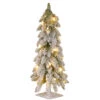 Christmas Central 2' Pre-Lit Snowy Downswept Artificial Christmas Tree, Clear Lights -Christmas Decoration Store dnat ftdf1 24alo 1 1 30561.1631810848