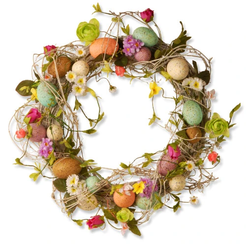 Christmas Central Garden Accents Easter Egg Wreath - 18-Inch 3 Christmas Central Garden Accents Easter Egg Wreath - 18-Inch
