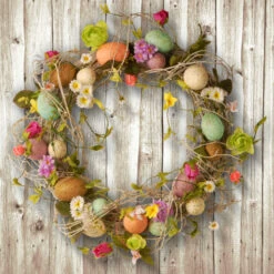 Christmas Central Garden Accents Easter Egg Wreath - 18-Inch 7 Christmas Central Garden Accents Easter Egg Wreath - 18-Inch -Christmas Decoration Store dnat gae30 18wef 3 40095.1645838127
