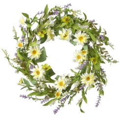 Garden Accents Yellow Daisy Wreath – 20-Inch