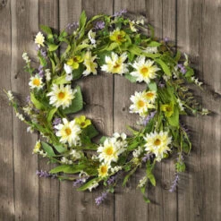 Garden Accents Yellow Daisy Wreath – 20-Inch 9 Garden Accents Yellow Daisy Wreath – 20-Inch -Christmas Decoration Store dnat gaf30 20wdy 3 02851.1631812657