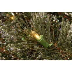 Christmas Central 20" Glittery Bristle Pine Hanging Basket With White Tipped Cones -Christmas Decoration Store dnat gb3 300 20h b1 3 07871.1665087475