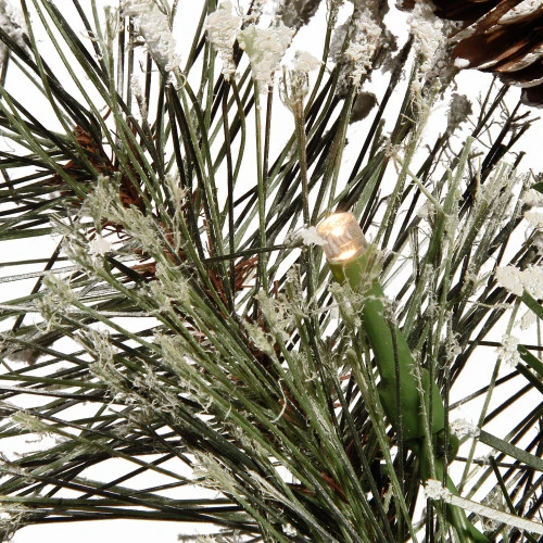 36" Glittery Bristle Pine Battery Operated Artificial Christmas Mailbox Swag - Warm White LED Lights 5 36" Glittery Bristle Pine Battery Operated Artificial Christmas Mailbox Swag - Warm White LED Lights - Image 3