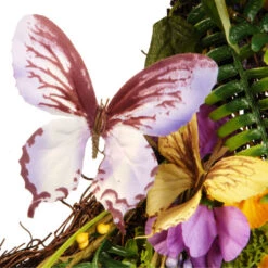 Spring Mixed Flowers Artificial Christmas Wreath - 24-Inch, Unlit -Christmas Decoration Store dnat jr15 js33378 3 63885.1587645159