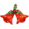 12" Red And Green Sisal Bell/Bow With 45 Clear Lights -Christmas Decoration Store dnat mzb 300 12 01 27724.1631812957