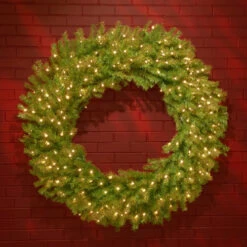Christmas Central 48" Pre-lit Norwood Fir Artificial Christmas Wreath, Warm White LED Lights 7 Christmas Central 48" Pre-lit Norwood Fir Artificial Christmas Wreath, Warm White LED Lights -Christmas Decoration Store dnat nf 318l 48w 3 84447.1631812641