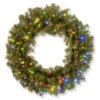 Christmas Central 30" Pre-Lit Norwood Fir Artificial Christmas Wreath, Multi-Color LED Lights -Christmas Decoration Store dnat nf3 309 30wb 1 1 06483.1631810850