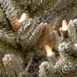 Christmas Central 2.5' Pre-Lit Potted Snowy Cambridge Medium Artificial Christmas Tree, White LED Lights -Christmas Decoration Store dnat pecaf1 306 25b1 2 31267.1665346763