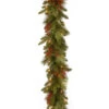 Christmas Central 9' X 12" Pre-Lit Cedar Leaves And Berries Artificial Christmas Garland, Clear Lights -Christmas Decoration Store dnat pecc3 300 9b 1 1 65015.1587645166