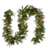 Christmas Central 9' X 10" Pre-Lit Berries And Pinecones Artificial Christmas Garland, Clear Lights -Christmas Decoration Store dnat peco4 306 9a 1 1 27695.1665580047