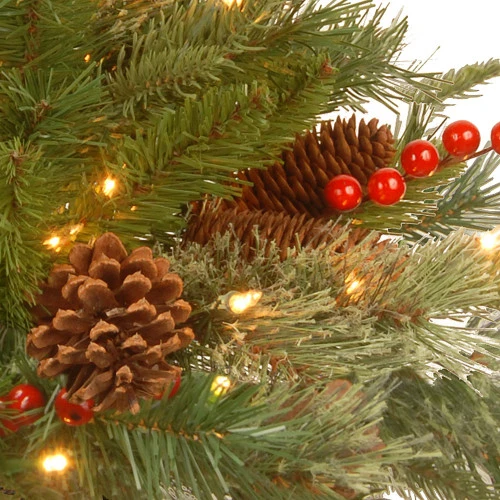 36" Colonial Battery Operated Artificial Christmas Mailbox Swag - Warm White LED Lights 4 36" Colonial Battery Operated Artificial Christmas Mailbox Swag - Warm White LED Lights - Image 2