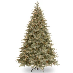 7.5’ Pre-Lit Frosted Arctic Spruce Artificial Christmas Tree – Clear Lights