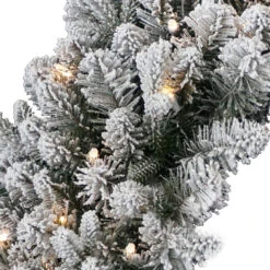 Christmas Central Pre-Lit Snowy Iceland Fir Artificial Christmas Wreath, 24-Inch, Warm White Lights 7 Christmas Central Pre-Lit Snowy Iceland Fir Artificial Christmas Wreath, 24-Inch, Warm White Lights -Christmas Decoration Store dnat peil2 300 24wb1 3 91364.1631811755